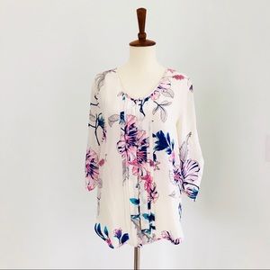 Floral 💯% Silk Top